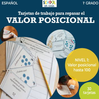 Preview of Valor posicional: Nivel 1 (Spanish Place Value Review Task Cards: Level 1)
