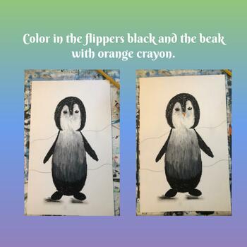 Penguins Colour Pencil Drawing On White Stock Illustration 1456605563 |  Shutterstock