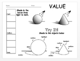 Elements of Art - Value Worksheet - Editable