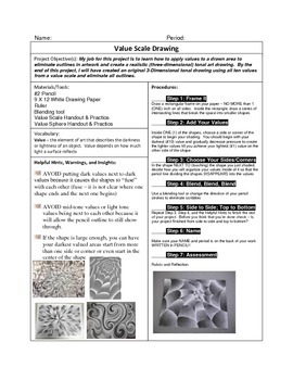 Value Scale Drawing by The Art Box | Teachers Pay Teachers