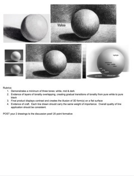 Value Scale and Sphere Handout by Ms Hess' ART ROOM | TPT