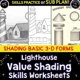 Value Scale Shading Worksheets Middle School Drawing Lesso