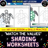 Value Scale ART Worksheets Art Elements Activity- Drawing 