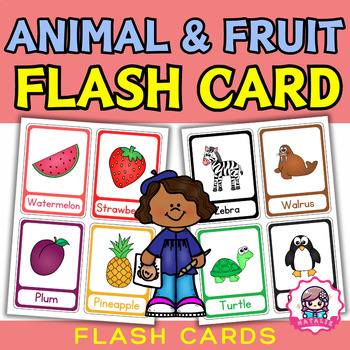 Preview of Value set |  Animal & Fruit Flash Cards Journey | Printable