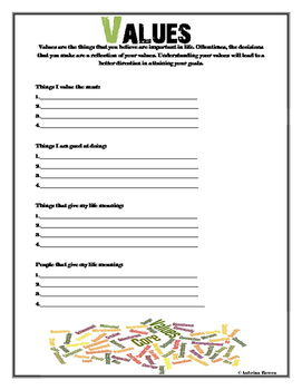 value education worksheets for grade 7