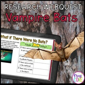 Preview of Vampire Bats Digital  Research WebQuest Activity Nonfiction Science Reading