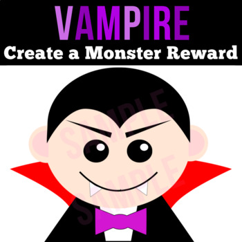Vampire Create A Monster Reward for Online ESL Teachers | Halloween ...