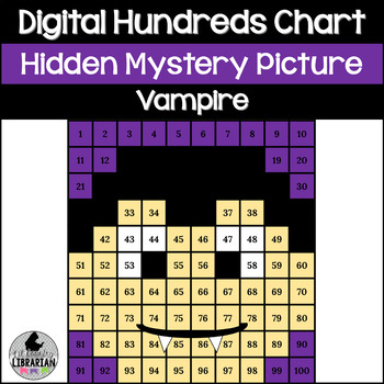 Preview of Digital Vampire Hundreds Chart Hidden Picture Activity for Halloween Math