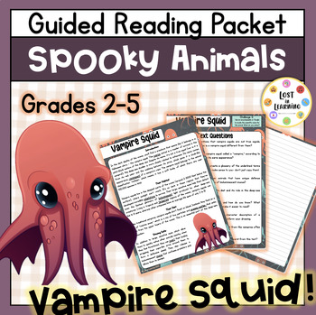 Preview of Vampire Squid || Spooky Animal Informational Text || Halloween Guided Reading