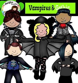 Vampires & Gothic- Halloween kids- by Artifex | Teachers Pay Teachers