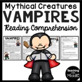 Vampires Informational Reading Comprehension Worksheet Myt