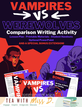 Preview of Vampires vs. Werewolves Comparison Writing