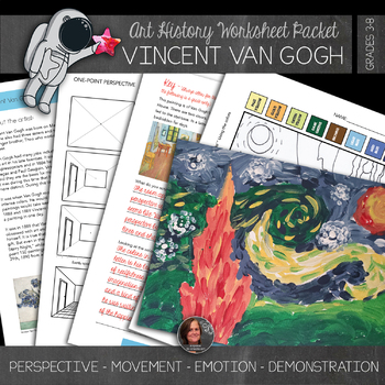 Preview of Van Gogh Art History Workbook and Activities - Starry Night