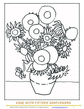 Van Gogh Coloring pages/Drawing Guides by Deep Space Sparkle | TPT