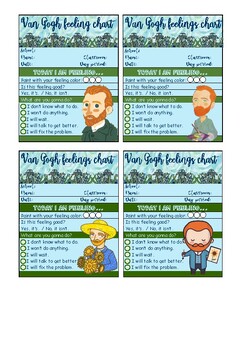 Preview of Van Gogh Feelings Chart