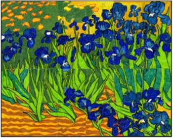 Preview of Van Gogh Iris Mural