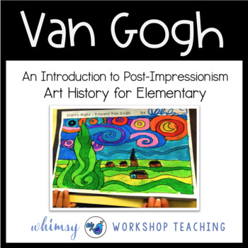 Preview of Van Gogh Starry Night Art Lesson (from Art History for Elementary Bundle)