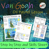 Van Gogh Starry Night - Oil Pastel Art Lesson - Step by St