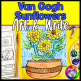 Van Gogh Sunflowers Art and Writing Prompt Worksheets, Art