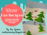 Van Gogh Winter Landscape & Animal Art Project for Primary