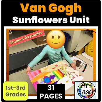Preview of Van Gogh-inspired Sunflowers Unit: Google Slides & PDF File included.