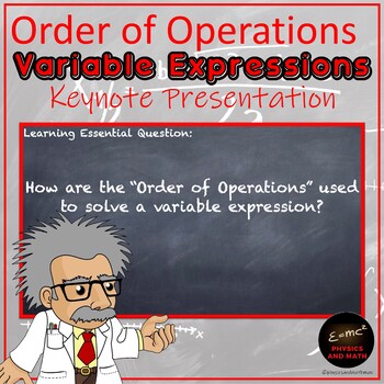 Preview of Variable Expressions and Order of Operations Example Keynote Presentation