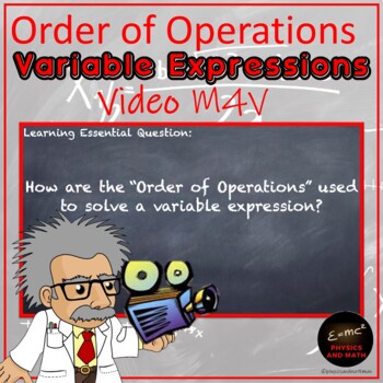 Preview of Variable Expressions and Order of Operations Example m4v Video