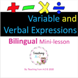 Variable and Verbal Expressions Mini-Lesson in English and