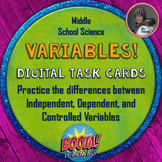 Variables Digital Task Cards for the Scientific Method on 
