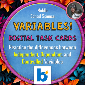 Preview of Variables Digital Task Cards for the Scientific Method on BOOM Learning