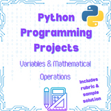Variables & Math Operators Python Programming Intro Project (Finding Volume)
