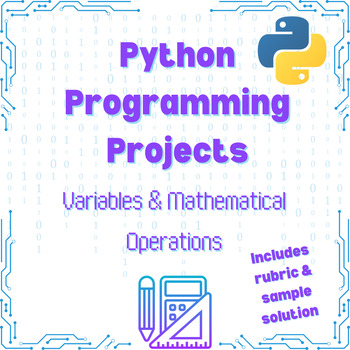 Preview of Variables & Math Operators Python Programming Intro Project (Finding Volume)