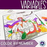 Variables Review Activity: Halloween Science - Color by Number