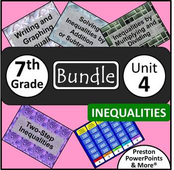 Preview of (7th) Inequalities {Bundle} in a PowerPoint Presentation
