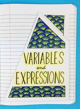 Preview of Doodle - Variables and Expressions Interactive Notebook Foldable