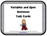 Variables and Open Sentences Task Cards