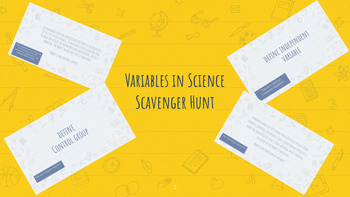 Preview of Variables in Science - Scavenger Hunt