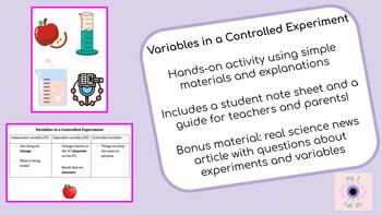 Preview of Variables in a Controlled Experiment Student Activity