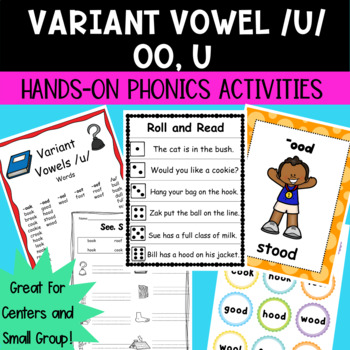 Preview of Variant Vowel u | Vowel Team oo, u | Phonics Centers and Small Group Activities