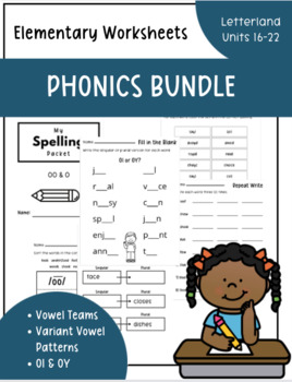 Preview of Variant Vowels, Spelling BUNDLE (LL Units 16-22)