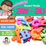Variant Vowels: aw, au ~Phonics~ Activity Pack