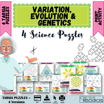 Preview of Variation, Evolution and Genetics Digital Tarsia Puzzle