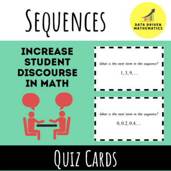 Preview of Sequences (Arithmetic, Geometric, and Exponential) -  Quiz Cards Activity