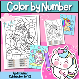 Variety of Unicorn Color by Number | Addition and Subtract