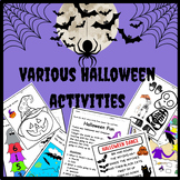 Various Halloween activities