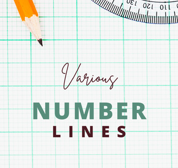 Preview of Various Numberlines - Printable