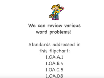 Preview of Various Word Problems Review Flipchart (Activboard)