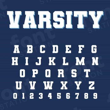 Varsity Font | Sport Letters | FontStation by FontStation | TPT