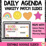Varsity Letter Daily Agenda Slides | Google Slides™ | Vars