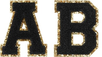 Preview of Varsity Letters- Black with gold